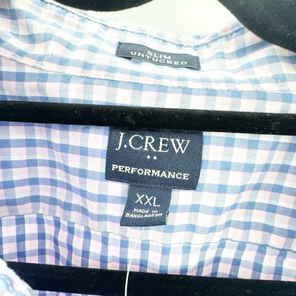 J. Crew Factory Men's Slim Untucked Flex Performance Casual Shirt Size XXL NWT